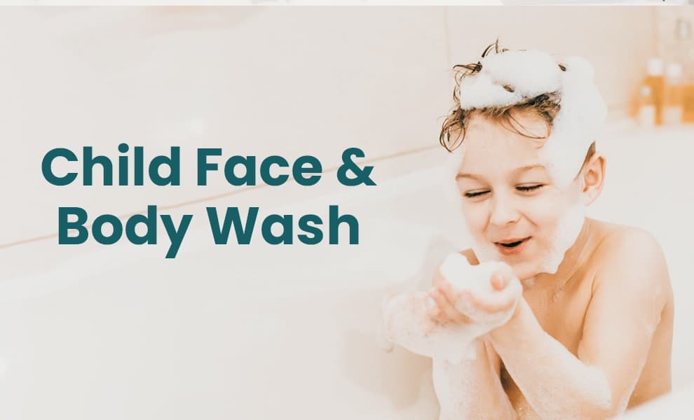 Gentle baby body wash, Kids face and body wash, Mild child cleanser, Soft skin baby wash, Natural kids body wash