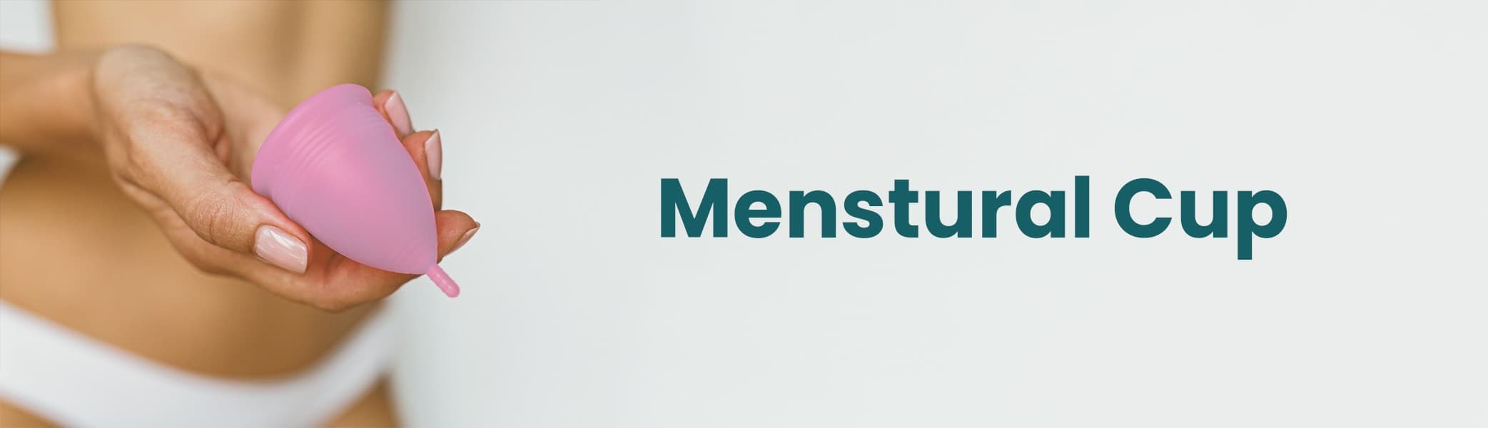 Reusable menstrual cup product, Woman holding menstrual cup, Eco-friendly feminine care cup, Menstrual cup on clean surface