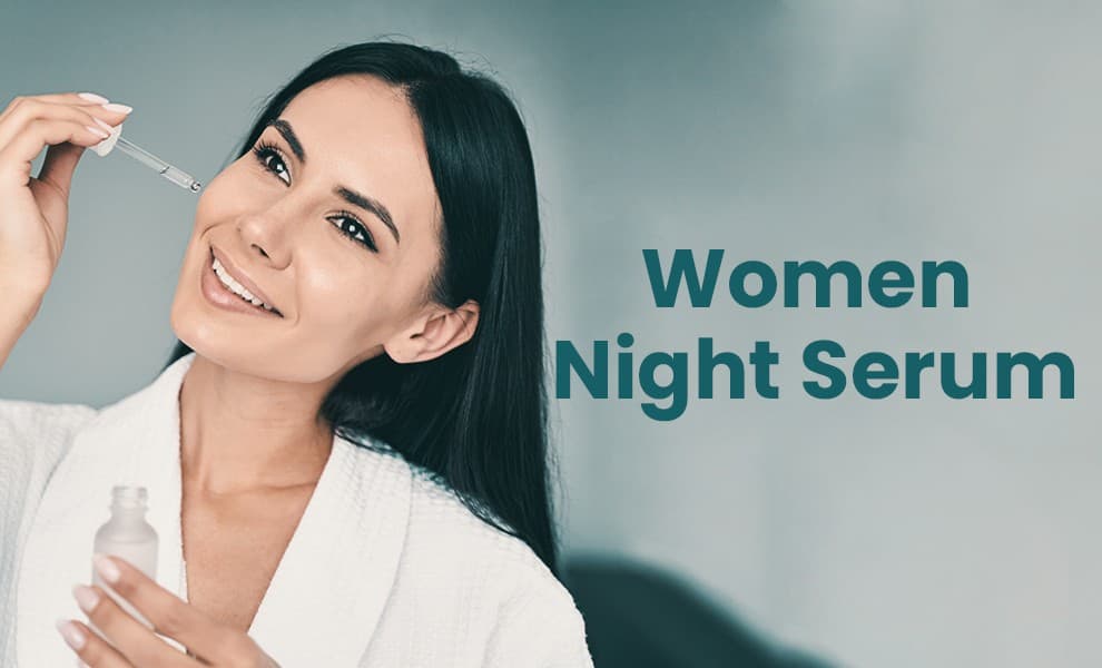 Glowing skin night serum, Hydrating night face serum, Retinol night serum bottle, Luxury night skincare product