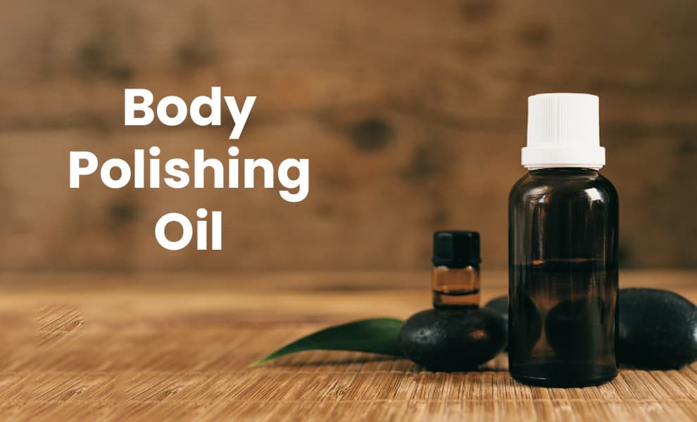 Body polishing oil bottle, Skin glow body oil, Nourishing body polishing oil, Moisturizing body oil, Natural body shine oil
