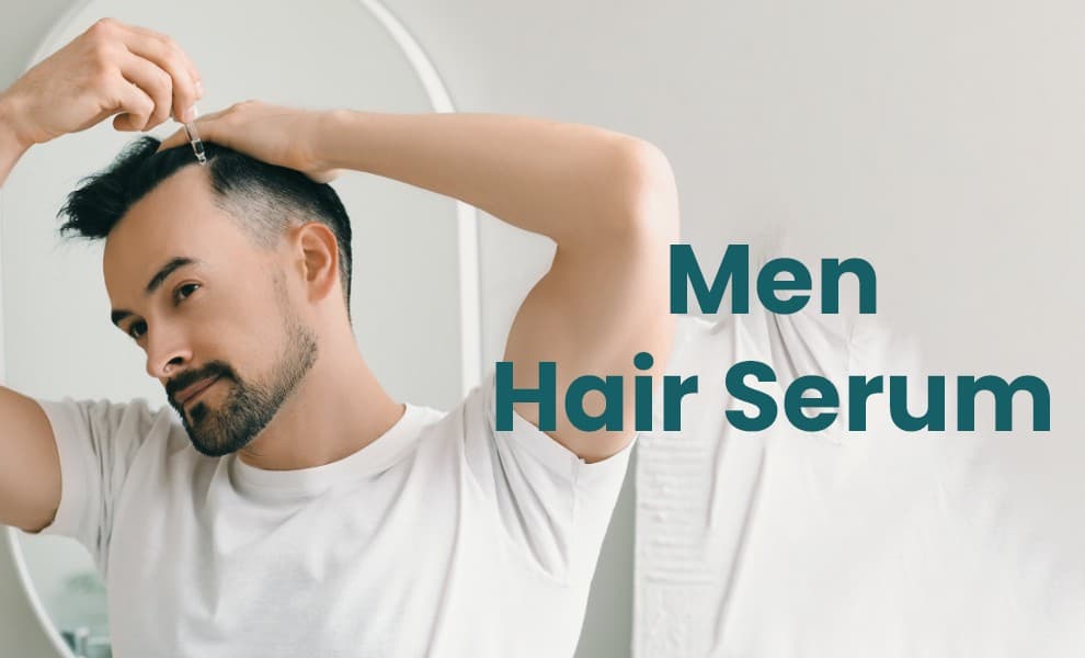 Men’s hair serum, Hair care serum for men, Men’s hair serum bottle on white background, Men’s hair care serum for smooth, shiny hair