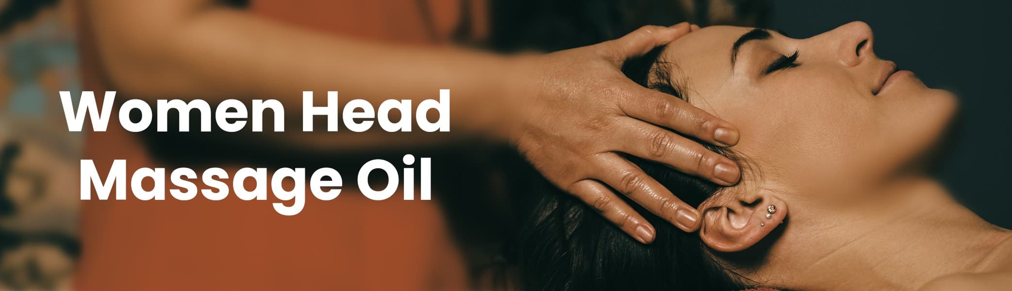 Woman applying head massage oil, Hair oil massage for women, Relaxing scalp massage oil, Woman using herbal hair oil, Head massage with oil