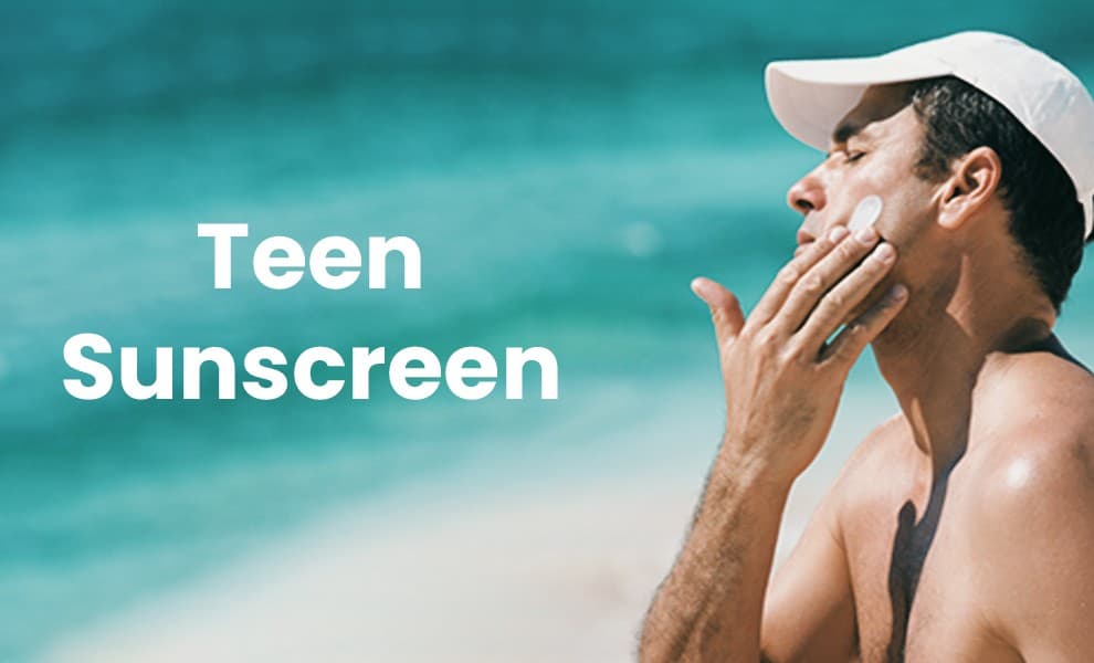 Teen sunscreen tube, SPF for teenage skin, Light sunscreen for teens, Daily sun protection for teens, Oil-free teen sunscreen