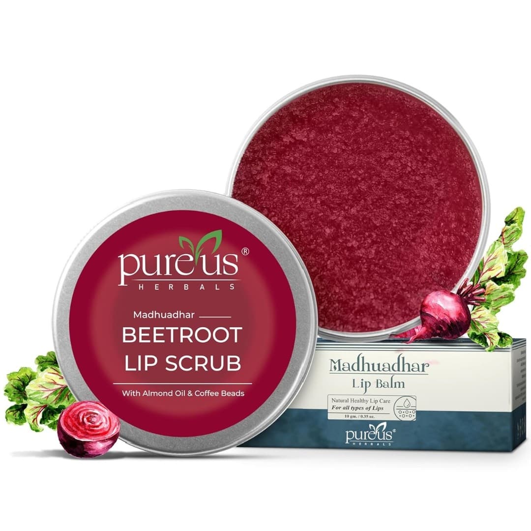 Pureus Herbals Madhuadhar Beetroot Lip Balm Scrub